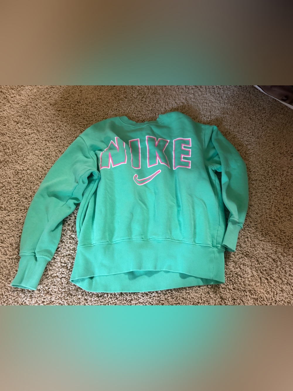 vintage green nike oversized sweatshirt